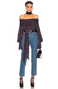 Magda Butrym Mons Top In Purple,floral