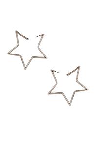Saint Laurent Star Earrings In Metallic