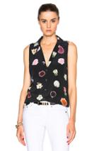 Equipment Sleeveless Floral Adalyn Top In Black,floral