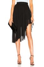 Mugler Asymmetric Hem Skirt In Black