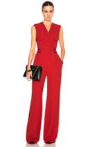 Maison Margiela Fluid Mixed Wool Jumpsuit In Red