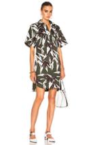 Marni Printed Button Up Dress In Floral,green