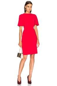 Brandon Maxwell Draped Back Bias Dress In Red