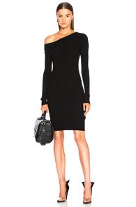 Helmut Lang One Shoulder Dress In Black