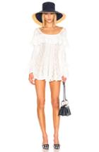 Self-portrait Flared Knit Tunic In White