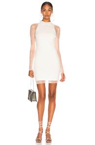 Dion Lee Sheer Knit Mini Dress In White