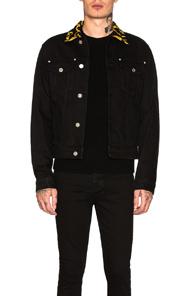 Versace Denim Jacket In Black