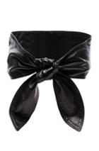 Rodarte Lambskin Tie Waist Belt In Black