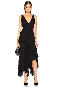 Proenza Schouler Open Weave Tweed Dress In Black