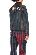 Loewe Patchwork Stripe Jacket In Blue,green,red,stripes
