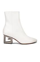Givenchy Triangle Heel Ankle Boot In White