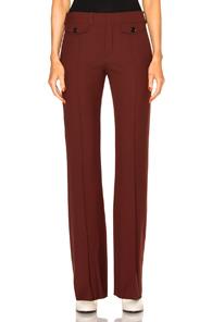 Chloe Stretch Wool Trousers In Red