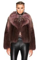 Lanvin Racoon Fur Jacket In Purple
