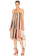 Apiece Apart Dafni Sweep Dress In Abstract,geometric Print,orange,yellow