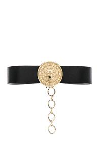 Balmain Medallion Choker In Black