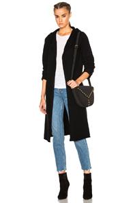 Theperfext Blondie Long Tie Sweater In Black