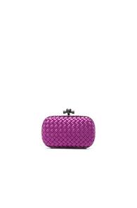 Bottega Veneta Knot Clutch In Pink,animal Print
