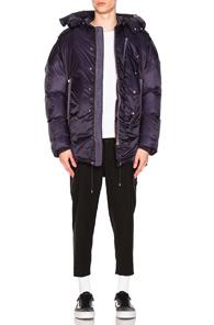 Oamc Down Jacket In Blue
