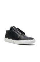 Helmut Lang Textured Leather Low Top Sneakers In Black