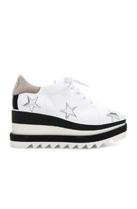 Stella Mccartney Star Embroidered Sneakelyse Platform Sneakers In White