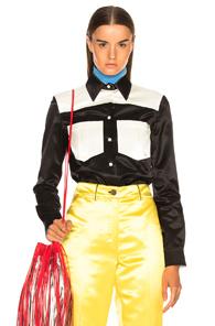 Calvin Klein 205w39nyc Colorblocked Shirt In Black
