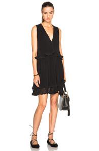 Chloe Pleated Georgette Sleeveless Dress In Black
