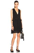 Chloe Pleated Georgette Sleeveless Dress In Black