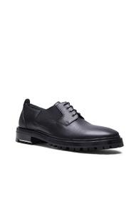 Lanvin Shiny Derbies With Elastic Details In Black