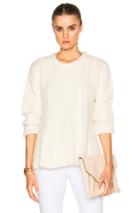 Ryan Roche Cable Sweep Sweater In White