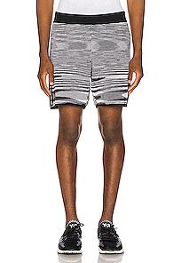 Adidas By Missoni Saturday Short In Black,gray,stripes