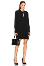 Proenza Schouler Satin Back Crepe Flared Dress In Black