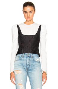 Brock Collection Berenice Bustier Top In Black,floral