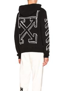 Off-white Marker Arrows Hoodie In Black