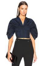 Jonathan Simkhai For Fwrd Ruched Taffeta Off Shoulder Wrap Top In Black