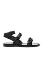 Valentino Leather Garden Party Sandals In Black,floral