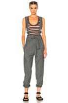 Isabel Marant Etoile Adrien Chambray Overalls In Gray