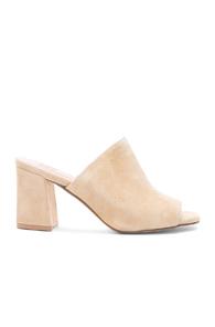 Maryam Nassir Zadeh Suede Penelope Mules In Neutrals