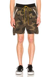 Rhude Cargo Shorts In Abstract,green