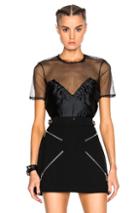 Alexander Wang Ruched Ball Studs Top In Black