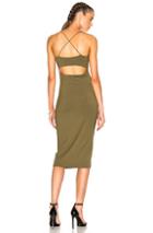 T By Alexander Wang Strappy Cami Dress In Green