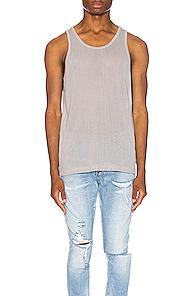 John Elliott Cotton Mesh Tank In Gray