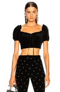 Raquel Diniz Velvet Alice Top In Black