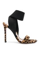 Gianvito Rossi Calf Hair & Elastic Dionne Ankle Strap Sandals In Brown,animal Print