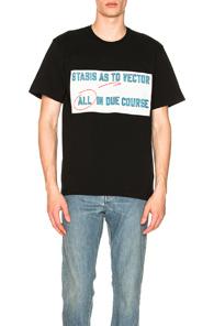Sacai All In Due Course Tee In Black