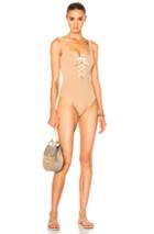 Marysia Swim Palm Springs Tie Swimsuit In Neutrals