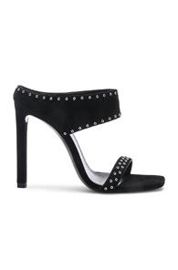 Saint Laurent Mica Stud Mules In Black
