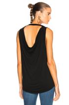 Ag Adriano Goldschmied Devyn Drape Back Top In Black