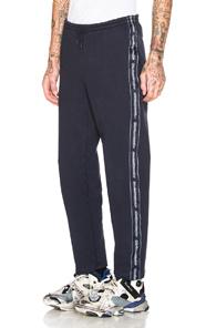 Vetements Logo Tape Sweatpants In Blue