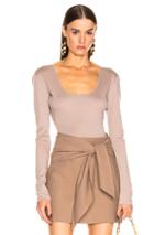 Tibi Ballet Bodysuit In Neutral