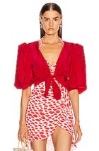Adriana Degreas Tied Bacio Shirt In Red